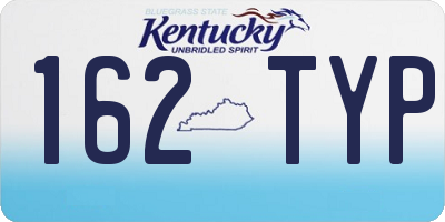 KY license plate 162TYP