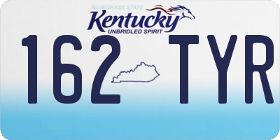 KY license plate 162TYR