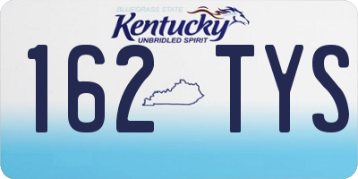 KY license plate 162TYS