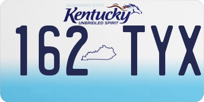KY license plate 162TYX