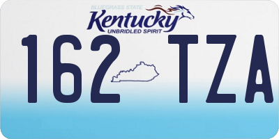 KY license plate 162TZA