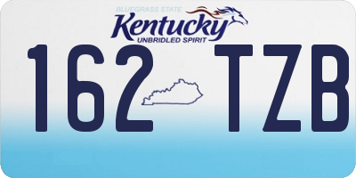 KY license plate 162TZB