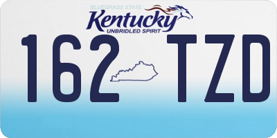 KY license plate 162TZD