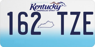 KY license plate 162TZE