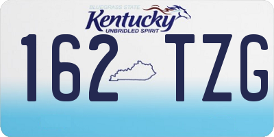 KY license plate 162TZG