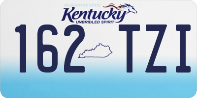 KY license plate 162TZI