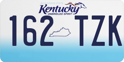 KY license plate 162TZK