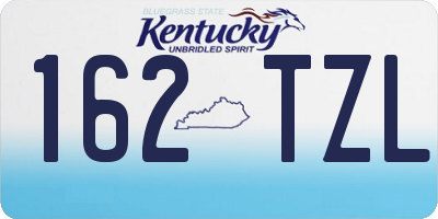 KY license plate 162TZL