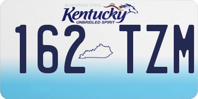 KY license plate 162TZM