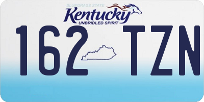 KY license plate 162TZN