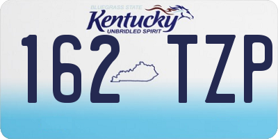 KY license plate 162TZP