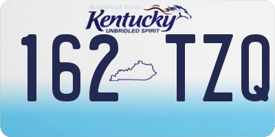 KY license plate 162TZQ