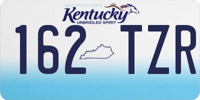 KY license plate 162TZR