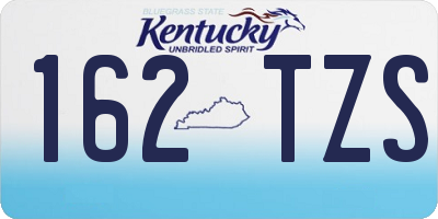 KY license plate 162TZS