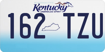 KY license plate 162TZU