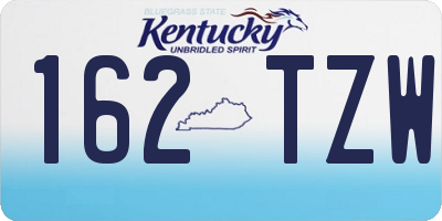 KY license plate 162TZW