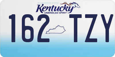 KY license plate 162TZY