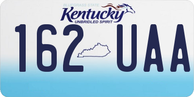 KY license plate 162UAA