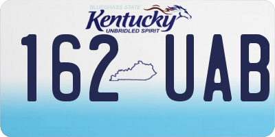 KY license plate 162UAB