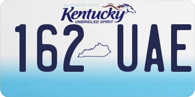 KY license plate 162UAE