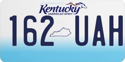 KY license plate 162UAH