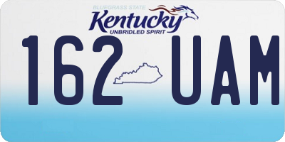 KY license plate 162UAM