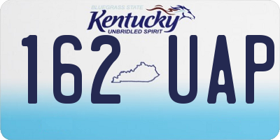 KY license plate 162UAP