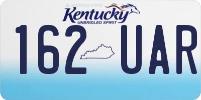 KY license plate 162UAR