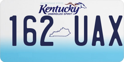 KY license plate 162UAX