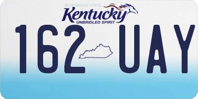 KY license plate 162UAY