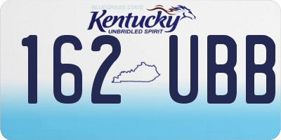 KY license plate 162UBB