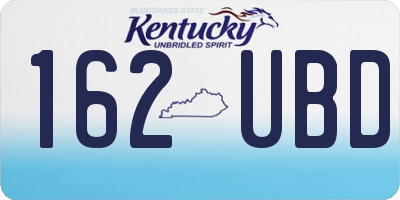 KY license plate 162UBD