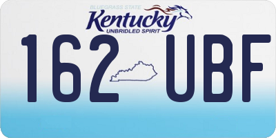 KY license plate 162UBF