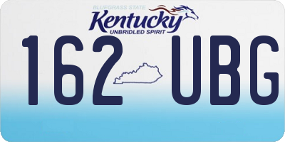 KY license plate 162UBG