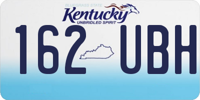 KY license plate 162UBH