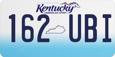 KY license plate 162UBI