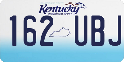 KY license plate 162UBJ