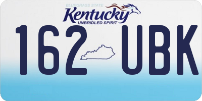 KY license plate 162UBK