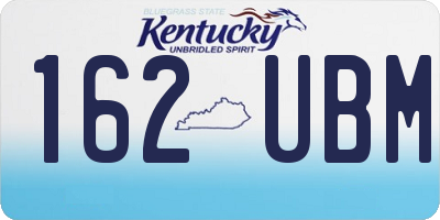 KY license plate 162UBM