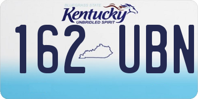 KY license plate 162UBN