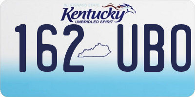 KY license plate 162UBO