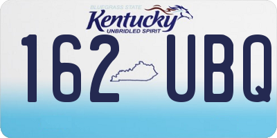 KY license plate 162UBQ