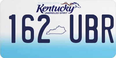 KY license plate 162UBR