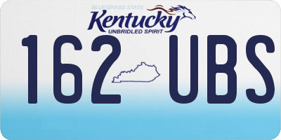 KY license plate 162UBS