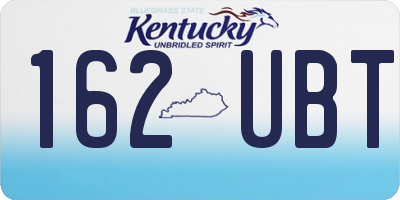 KY license plate 162UBT