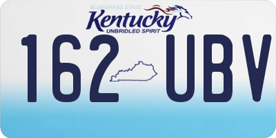 KY license plate 162UBV