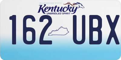 KY license plate 162UBX