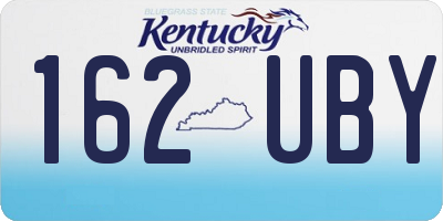 KY license plate 162UBY