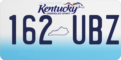 KY license plate 162UBZ
