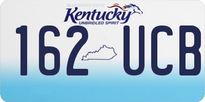 KY license plate 162UCB